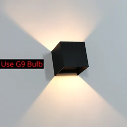 Led Wall Light With G9 Bulb Garden Wall Lamp IP65 Waterproof Light Fixture Indoor/Outdoor Lighting Decoration Aluminum AC220V