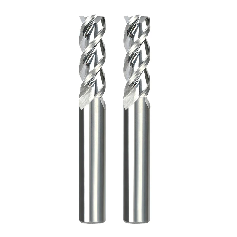 5PCS Aluminum Milling Cutter 3 flutes 45°Hard Aluminum Alloy Milling Cutter CNC Machining Center Milling cutter