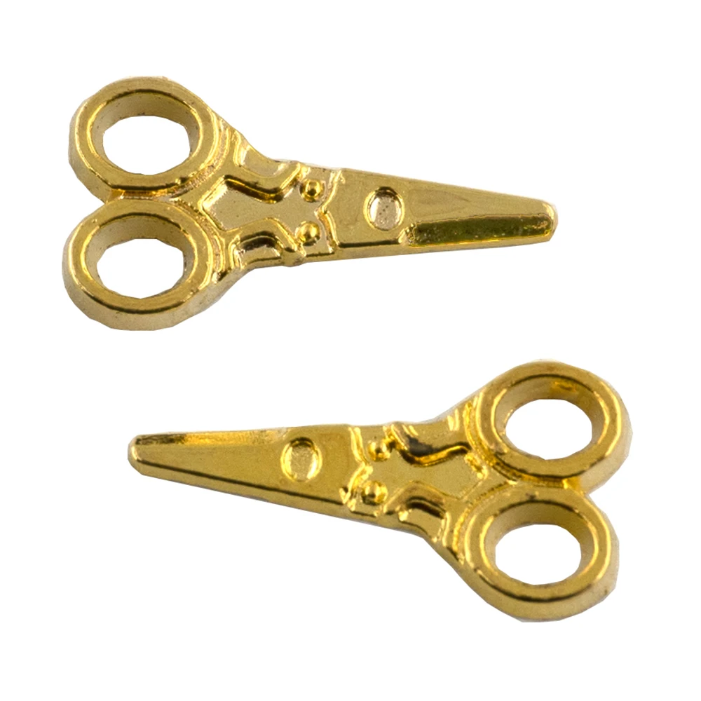 2Pcs 1/12 Dollhouse Miniature Accessories Mini Metal Vintage Scissors Simulation Sewing Model Toys Doll House Decoration