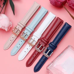 14mm 16mm Genuine Leather Watch Band Bracelet for Fossil ES4529 ES4502 ES5068  ES4534  ES5017 Women's Leather Strap Accessories