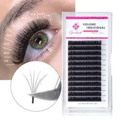 Genielash – extensions de cils individuels en vison, volume super doux, premium, à usage professionnel, grande vente