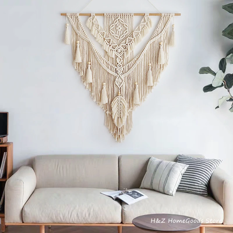 Nordic Böhmischen Macrame Wand Hängen Quaste Boho Tapisserie Hand-Woven Für Wohnkultur Wohnzimmer Schlafzimmer Zimmer Haus Dekoration