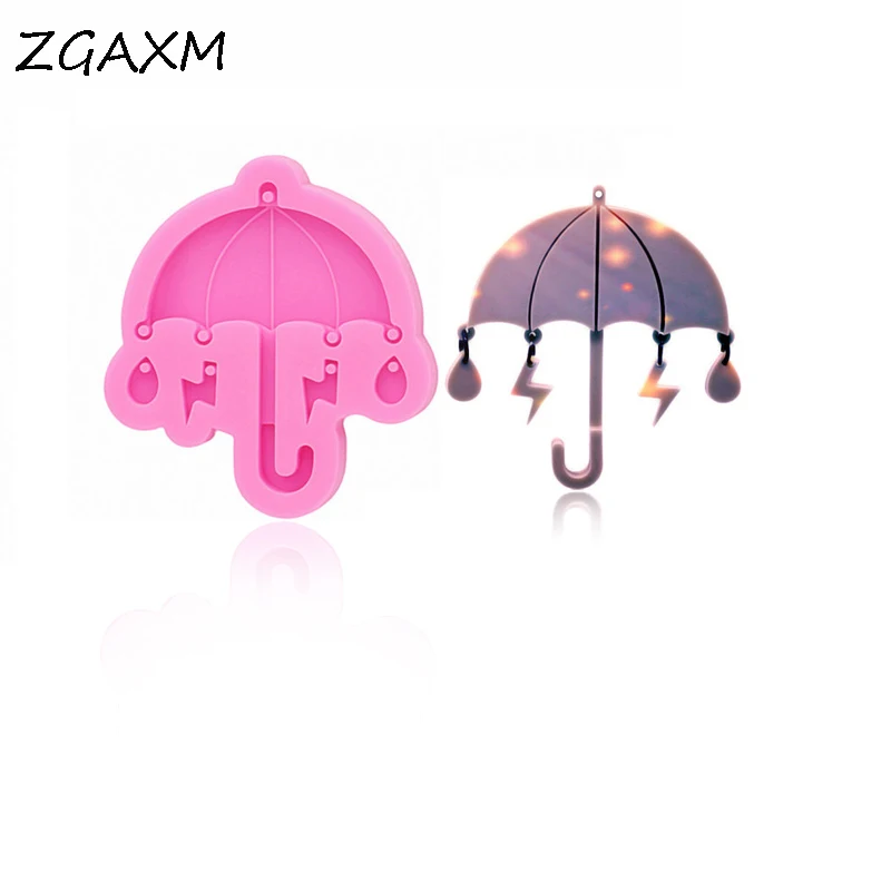 

LM 140 Shiny Umbrella Shape Fashion Jewelry Earring Pendant Silicone Molds, Mini Umbrella Epoxy Silicone Mold