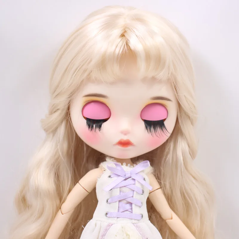 1/6 bjd joint body  30cm No.BL3139 blonde hair new matte face with eyebrows Lip gloss SD DBS gift toy  customized