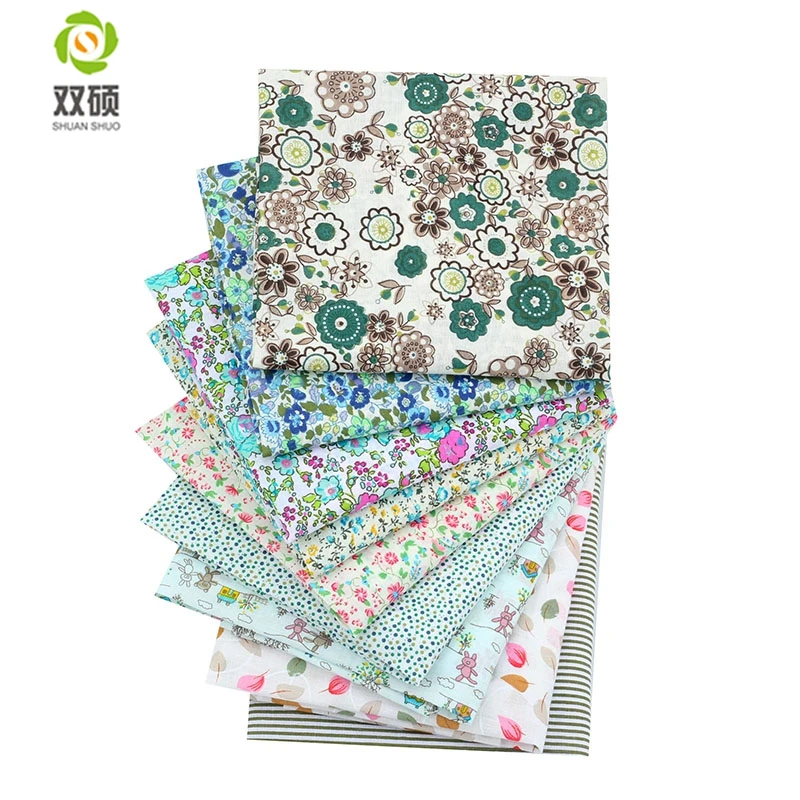 50x50cm Mixed Printed Cotton Sewing Quilting Fabrics Basic Quality for Patchwork Needlework DIY Handmade Cloth