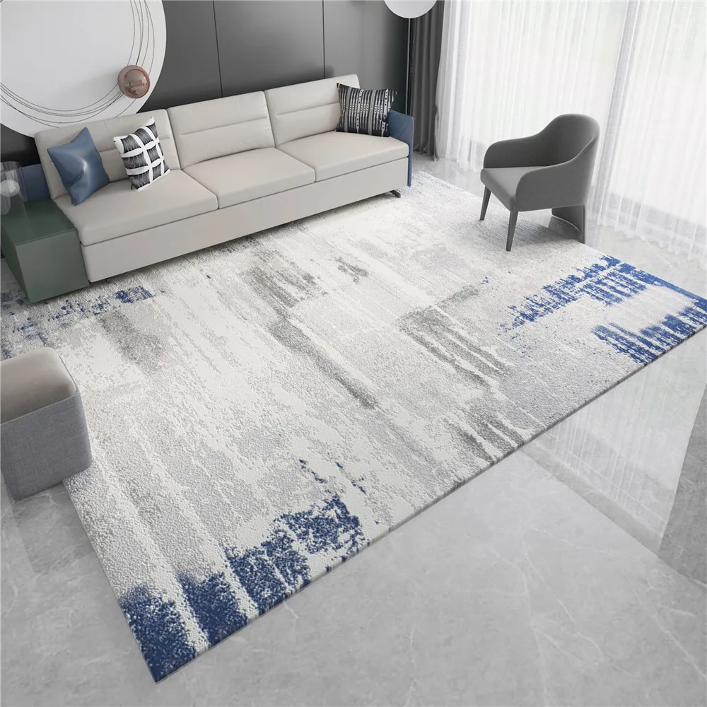 Nordic Plush Fabric Carpet Abstract Large Area Rugs And Carpet For Living Room Bedroom Decorative Tea Coffee Table Floor