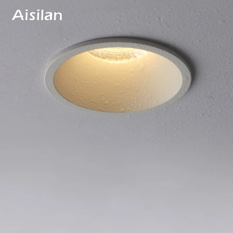 Faretto da incasso a LED Aislian IP65 impermeabile 7W ultrasottile angolo del fascio di 30 ° faretto incorporato per bagno doccia wc