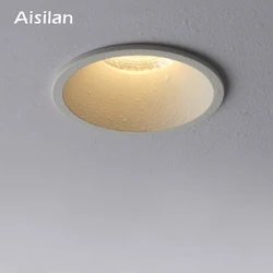 Aislian LED 매입형 다운라이트, IP65 방수, 7W 초박형 30 ° 빔 앵글, 임베디드 스포트라이트, 욕실 샤워실 변기