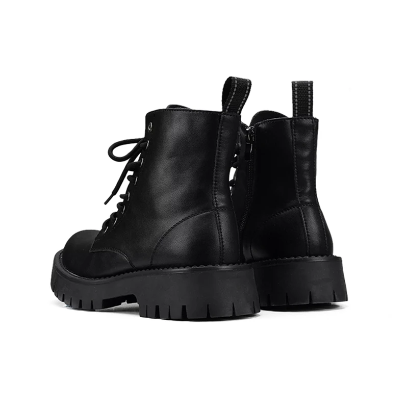 Cool Men\'s Classic Ridding Boots Thick Soles Height Increase Trendy Man Autumn Casual Shoes