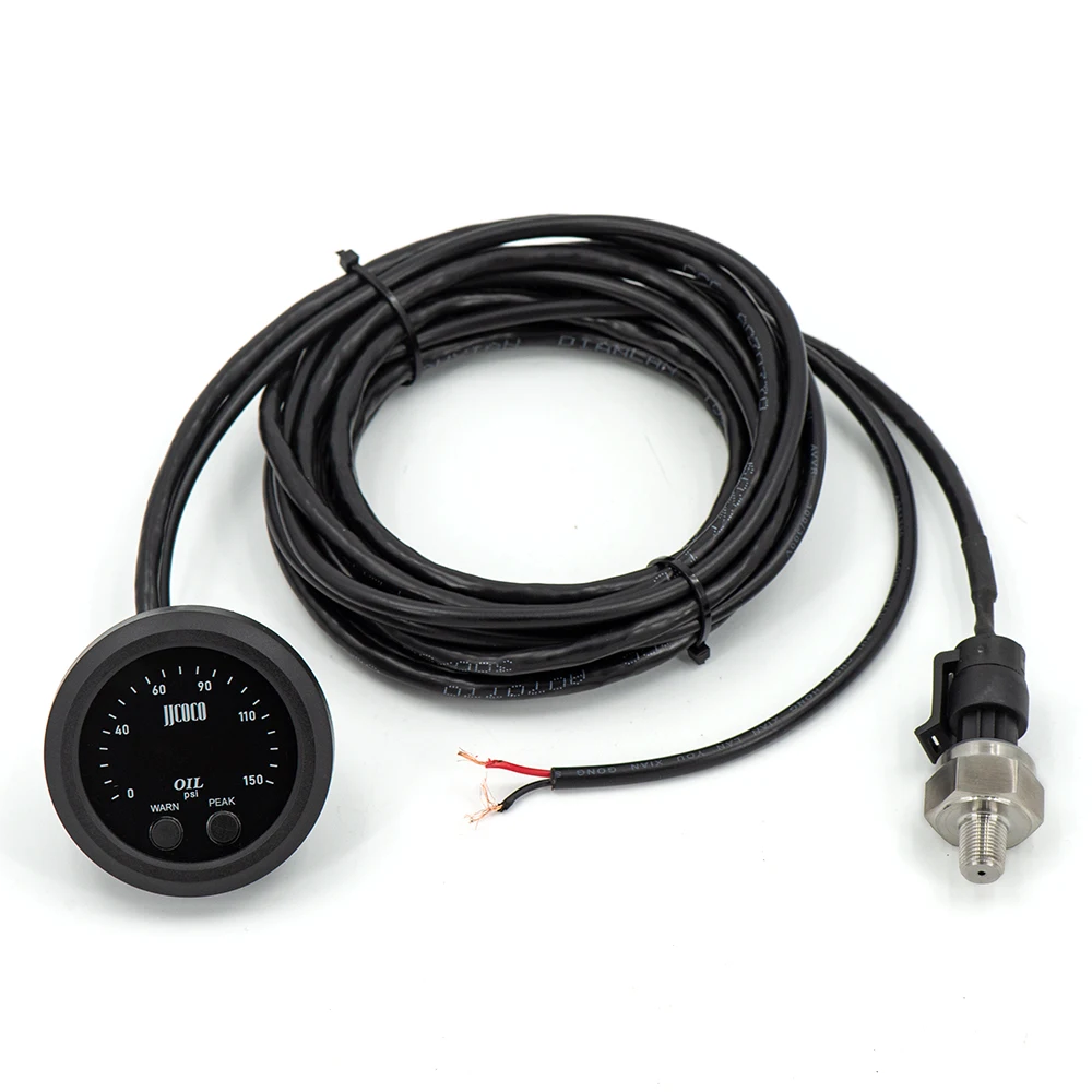 Universal 12v/24v Ultra-thin Electronic Oil pressure gauge with 1/8 npt sensor oil pr