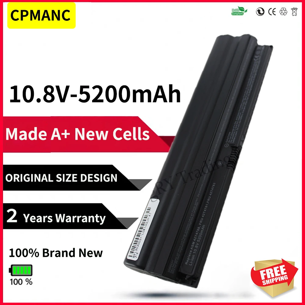 5200mAh بطارية كمبيوتر محمول لينوفو ثينك باد X100e 100e X120e حافة 11 "NVY4LFR NVZ24FR NVZ3BGE 0A36278 42T4889 42T4891 42T4893