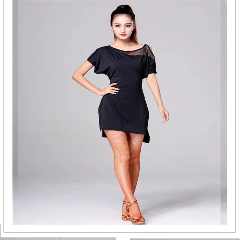 Latin Dance Dress Summer Short Sleeve Women Training Performance Wear Practice Clothes Ballroom Costumes