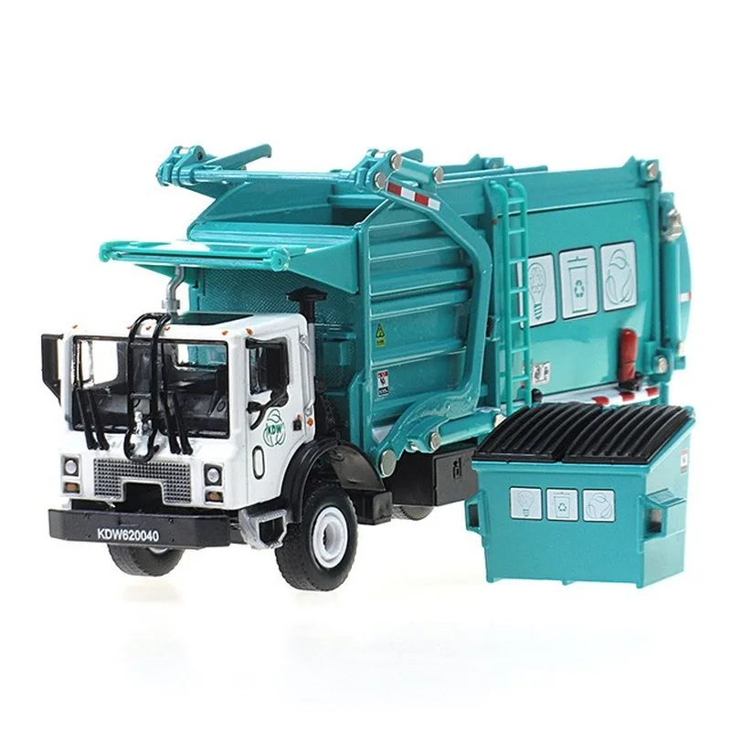 1:24 Vehicle Model Garbage Truck Cleaning Alloy Materials Handling Garbage Truck Sanitation Trucks Clean Car Toy for Kids Gift