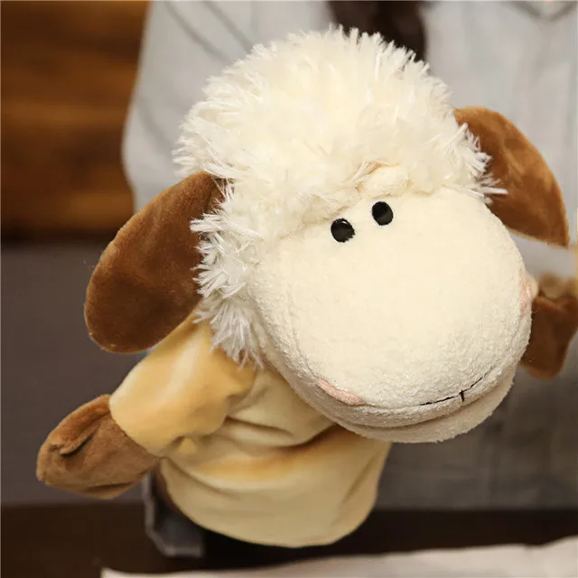 Weiche Plüschtierpuppe, Tierpuppe, Lernspielzeug für Babys, Löwe, Elefant, Affe, Giraffe, Tiger, Hase, Kawaii Hand-Fingerpuppe