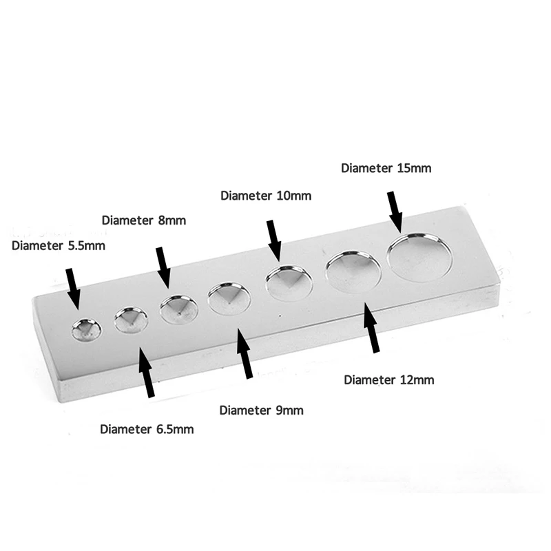 WUTA Double Cap Rivet Install Setter Tool Kit Leather & Steel Anvil Die Rivet Installation Mold Tool-9 Sizes Available