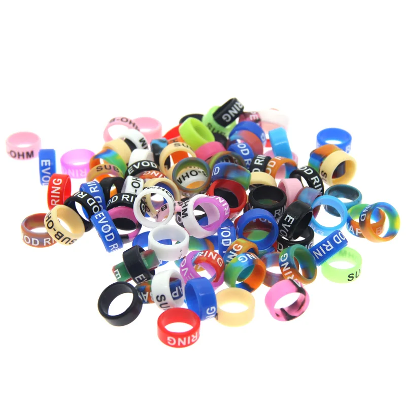 100pcs/lot Silicone Rubber Vape Band Vape Ring Decorative Band 13mm for Relx YOOZ MT GTR MOTTO PHIX MYLE NRX