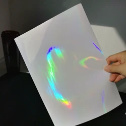 Transprent Foil Big Head Back Holographic Photo Paper for Head 50 Sheets 210 X 297 MM DIY Package Color Card