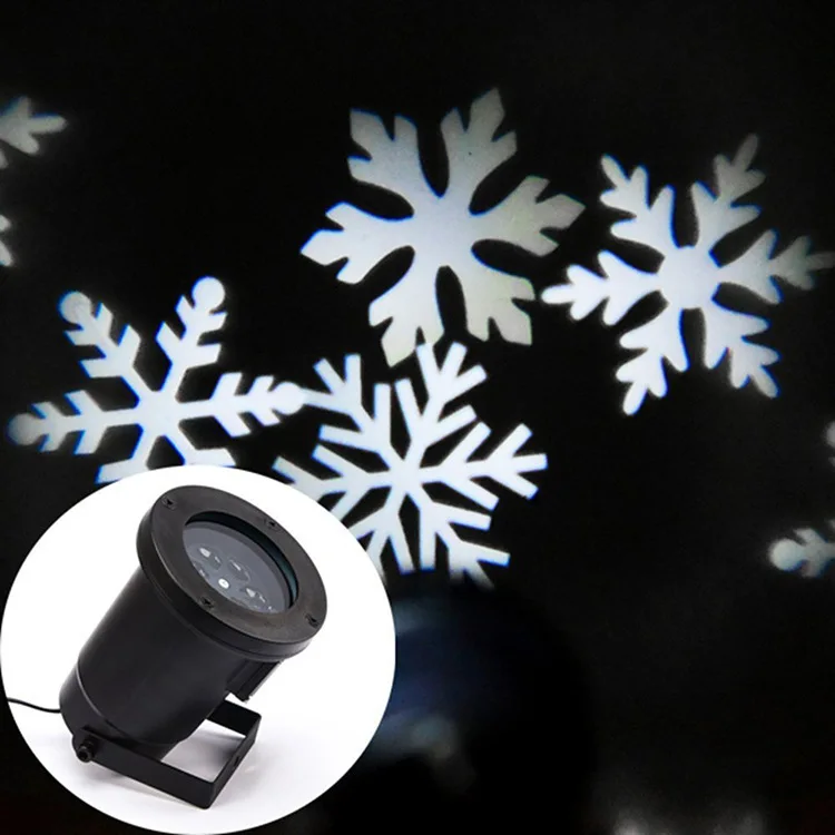 White Christmas Snowflake Projector Christmas Laser Projector Led Star Sky Projector Mini Stage Light