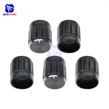 10 pcs black metal potentiometer knobs #5