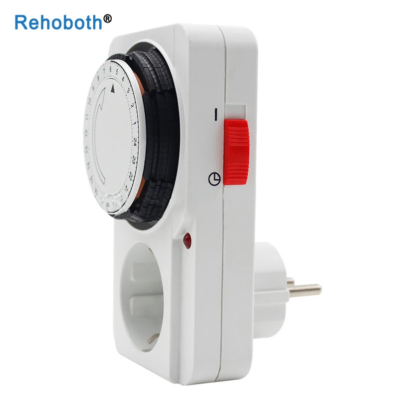 24 Hour Cycle EU AU US Timer Plug Socket Outlet Electrical Mechanical Smart Timer Switch 22A 15 Minutes Min Setting