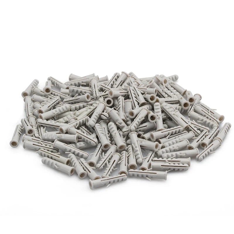 Colonne d\'injecteur à vis en nylon, bouchon en caoutchouc, bouchons muraux en plastique, jaune et gris, cloison sèche, tuyau M6 x 30mm, 6 000, 150