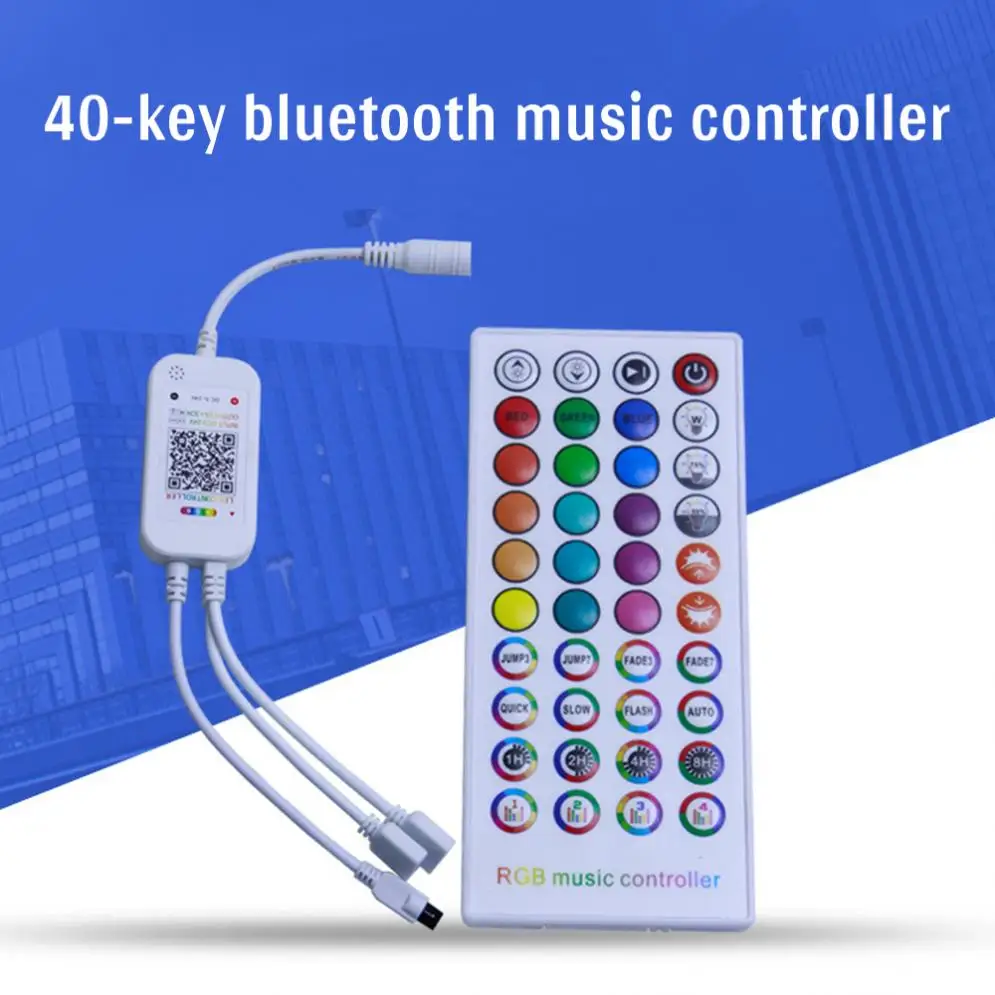 40Key Bluetooth-compatible Music Controller Wireless LED RGB Timing Controller for LED Strip Light