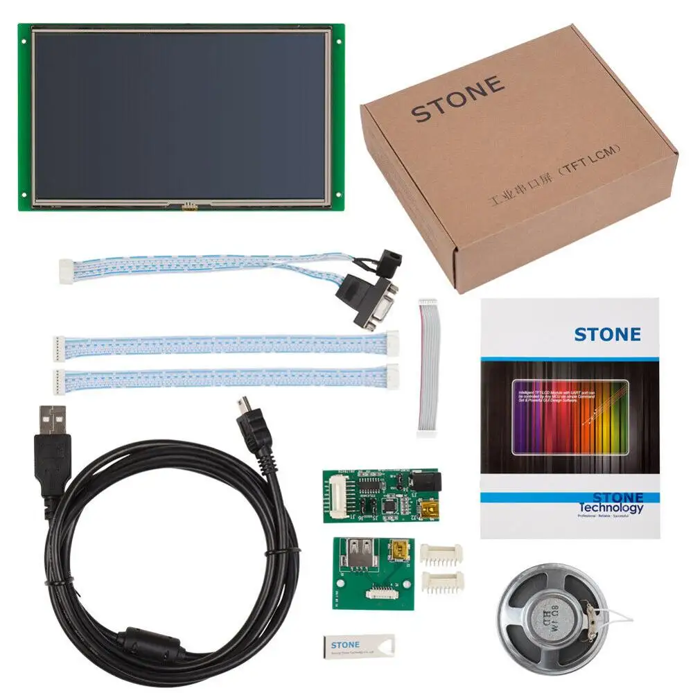 Modulo LCD grafico STONE HMI con touchscreen TFT e RS232