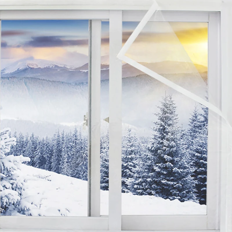 Winter Indoor Window Film 0.25mm Window Windproof Film And Warm Film Are Made Of Special Cold-Resistant PVC Material