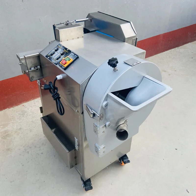 Nuevo Cortador de verduras de doble cabezal multifunción comercial, rebanador automático