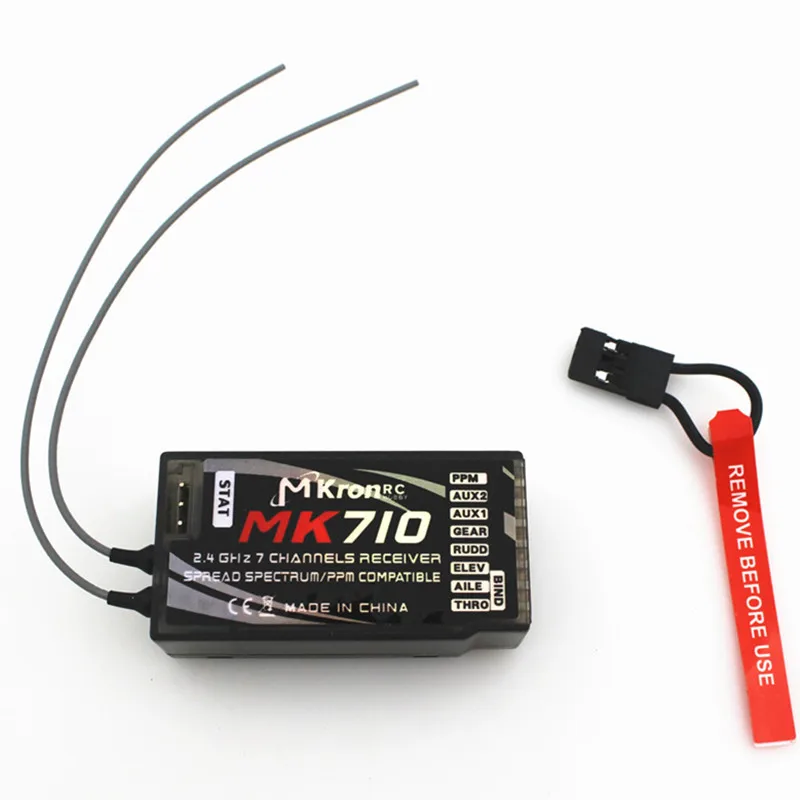 MK710 PPM RC récepteur 7CH RX accepter PK AR7000 DSM2 DSMX 2.4GHz prise en charge Spektrum DX6i DX7 DX8 JR DSX7 DSX9 RC Drone avion