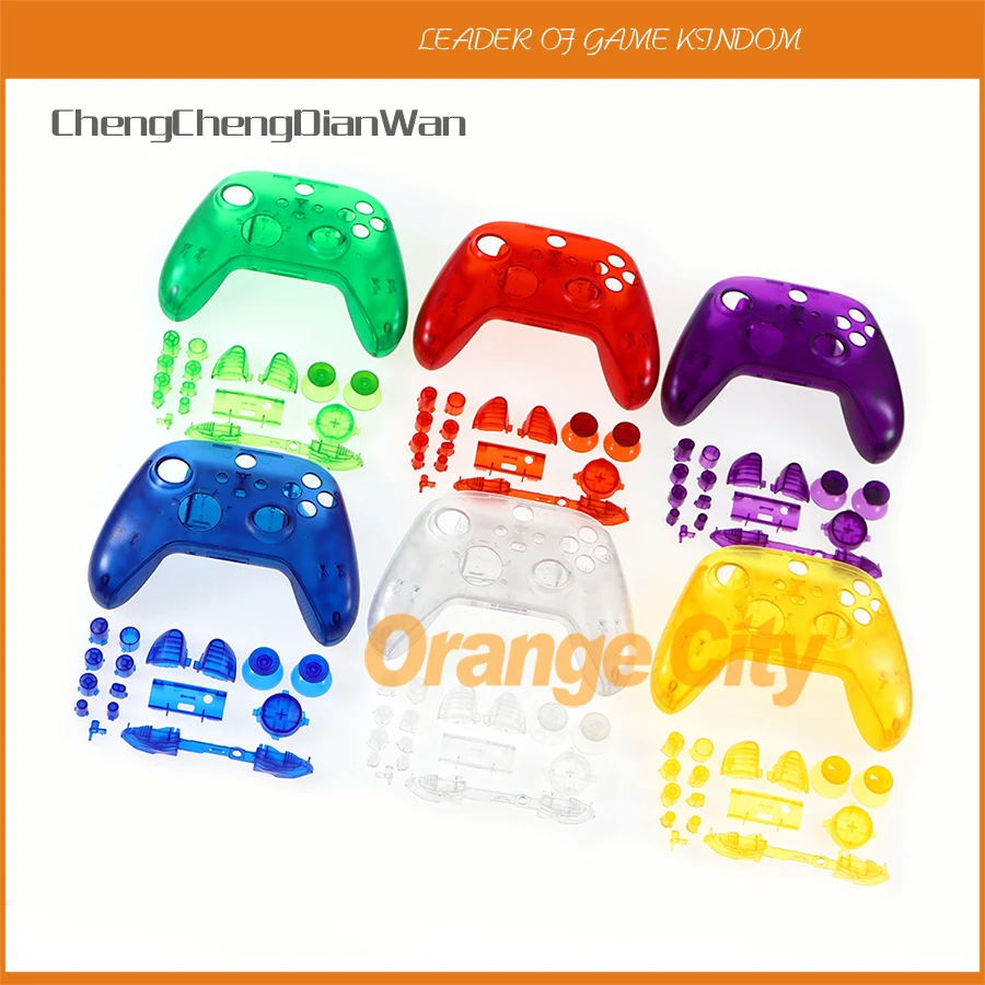 

10Sets Replacement Transparent Clear Full Housing Shell Cover Case With Button Sets For Xbox Series X S Controller