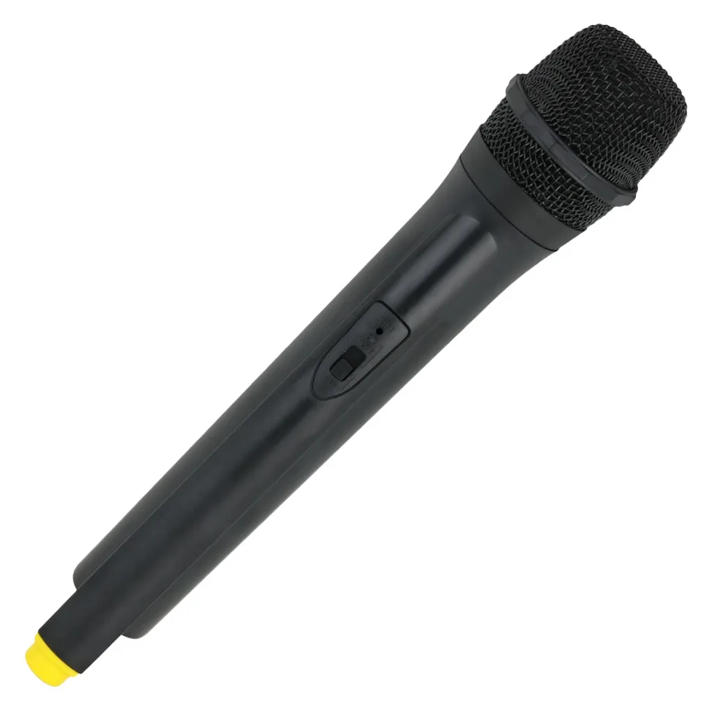 Microphone Prop Costume Headheld  Singer Telemarketer Fake Toy Mic Accs contains windproof cotton sleeve