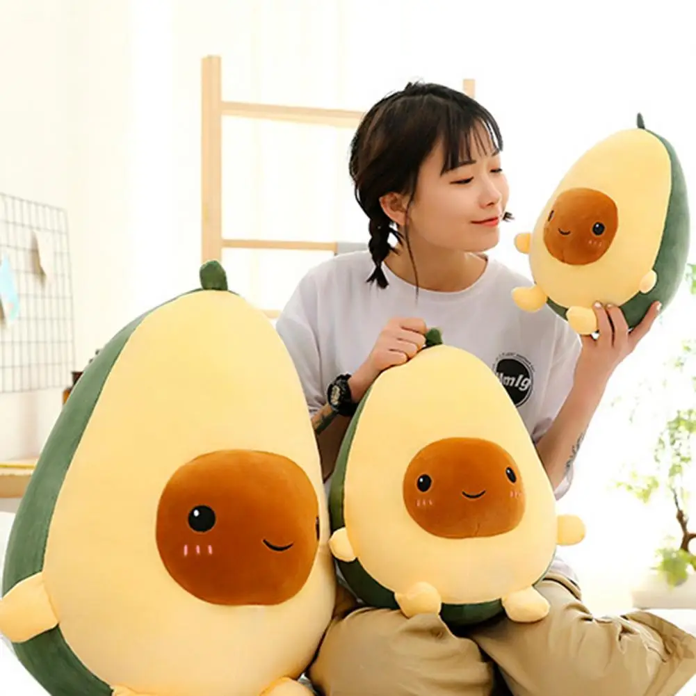 Cute Avocado Plush Toy Avocado Stuffed Pillow Cushion For Girls Boys Soft Plushe Fruit Doll Toy Children Baby Girl Birthday Gift