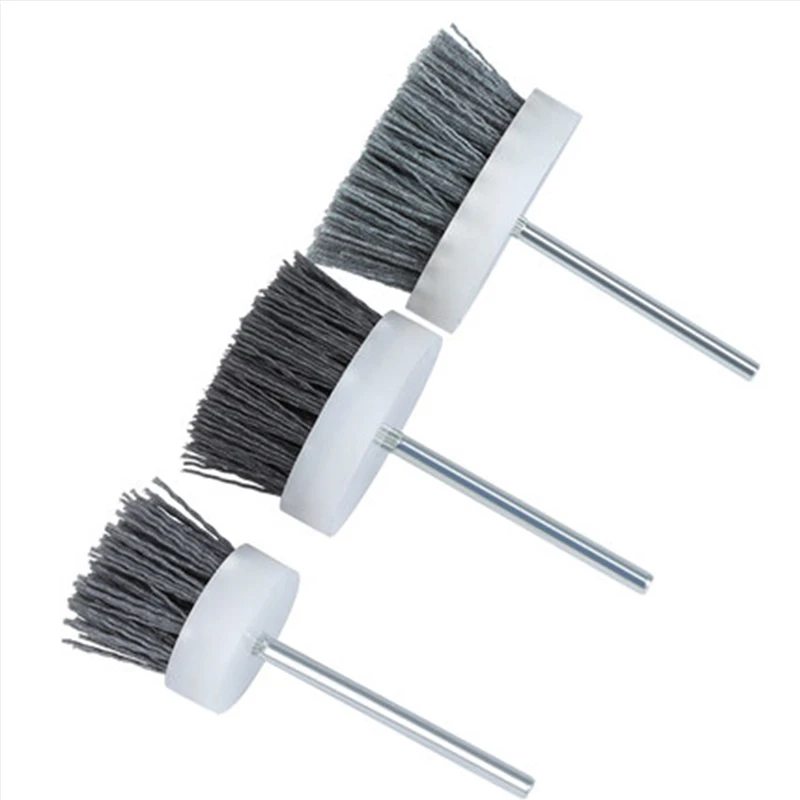 UCHEER 1pc abrasive wire disc brush with rod high temperature abrasive wire nylon brush cleaning machine plate