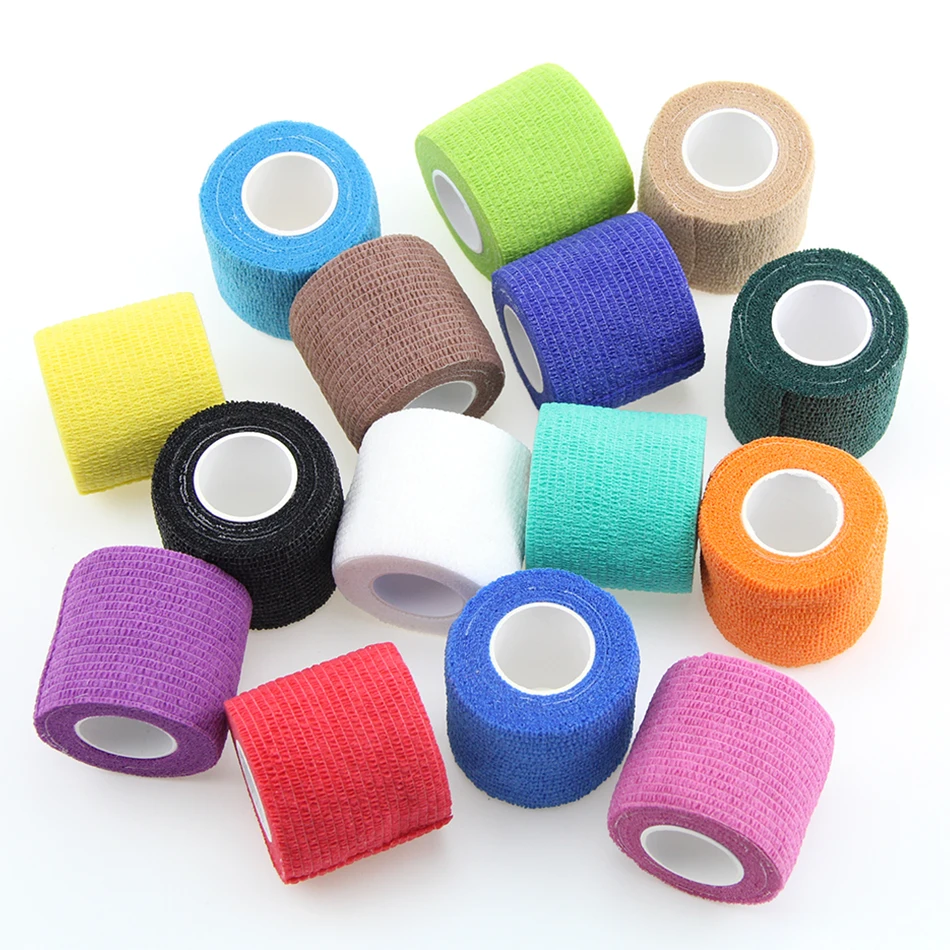 24 Pieces Elastic Bandage Tapes Athletic Tape Elastoplast Sports Recovery Strapping Gym Waterproof Muscle Relief Finger Ankle