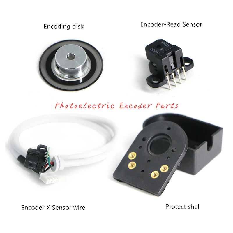 Photoelectric Encoder Spare Part AB phase Output 5V DIY Encoder Motor Shell 500ppr Encoding Disk Read Sensor