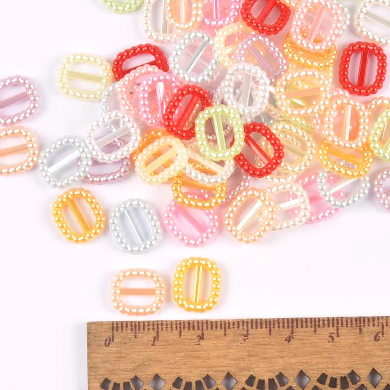 100Pcs Heart/Oval beads plastic Buckles sewing accessories Buckles for Hair DIY Jewelry Wedding Card Ribbon Decorative c2474