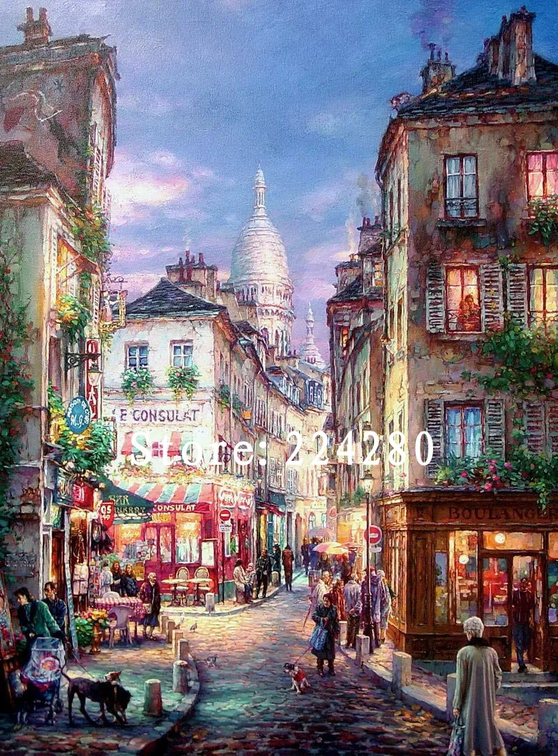 

Romantic town scenery Needlework Sets Cross stitch 14CT Unprinted Embroidery kits Arts Cross-Stitching,DIY Handmade Home Decor