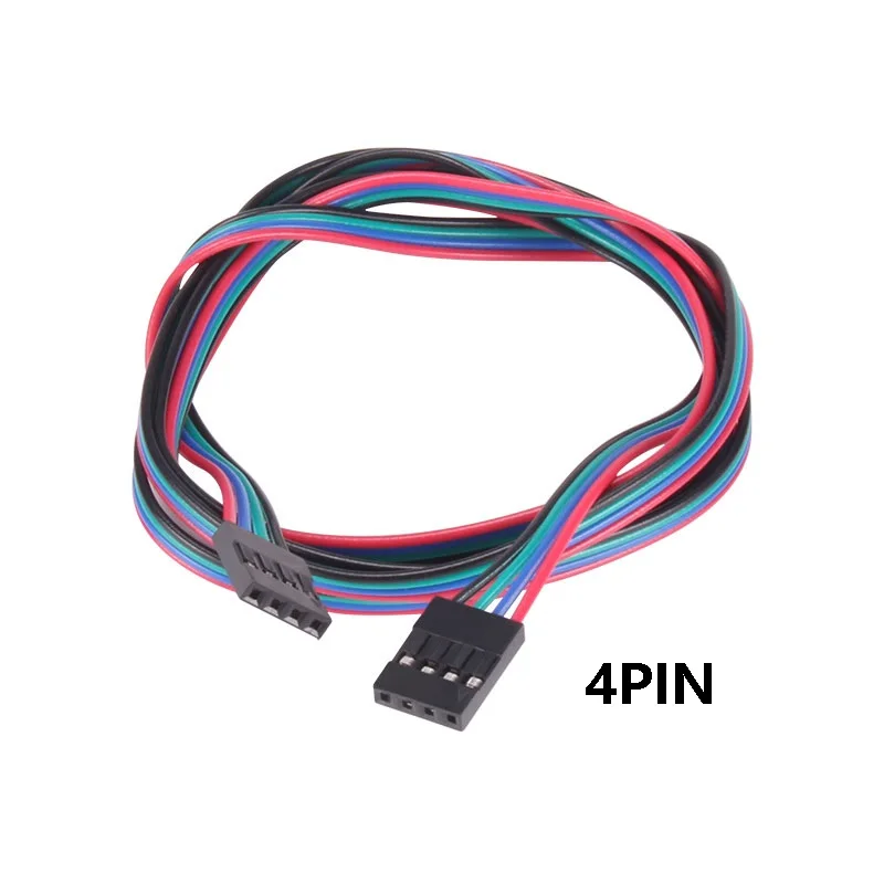 RAMPS 2pcs DuPont Line 4Pin 700mm/1000mm Dupont Cables Terminal Motor Connector Cables For Arduino Board 3D Printer Parts