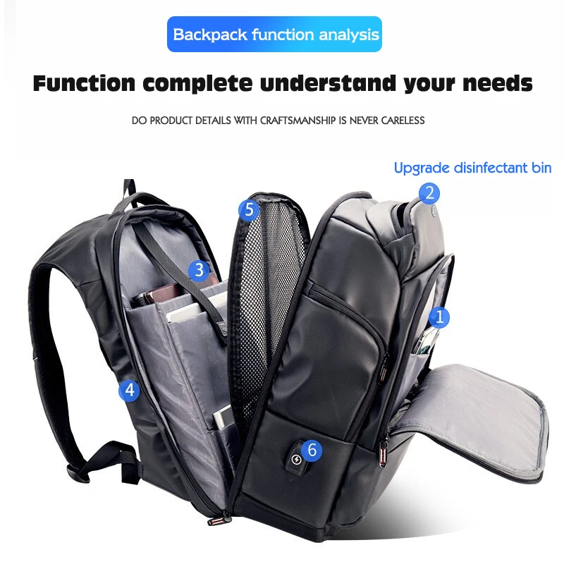 custom bag Men\'s backpack large capacity travel bag Waterproof Laptop Backpack disinfection travel bag multifunctional sport bag