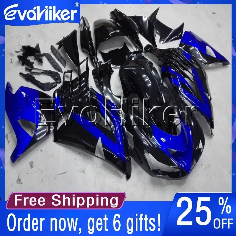 Custom motorcycle plastic cover for ZX-14R 2006-2016 07 08 09 10 11 12 13 14 15 blue black ABS fairing Injection mold+gifts