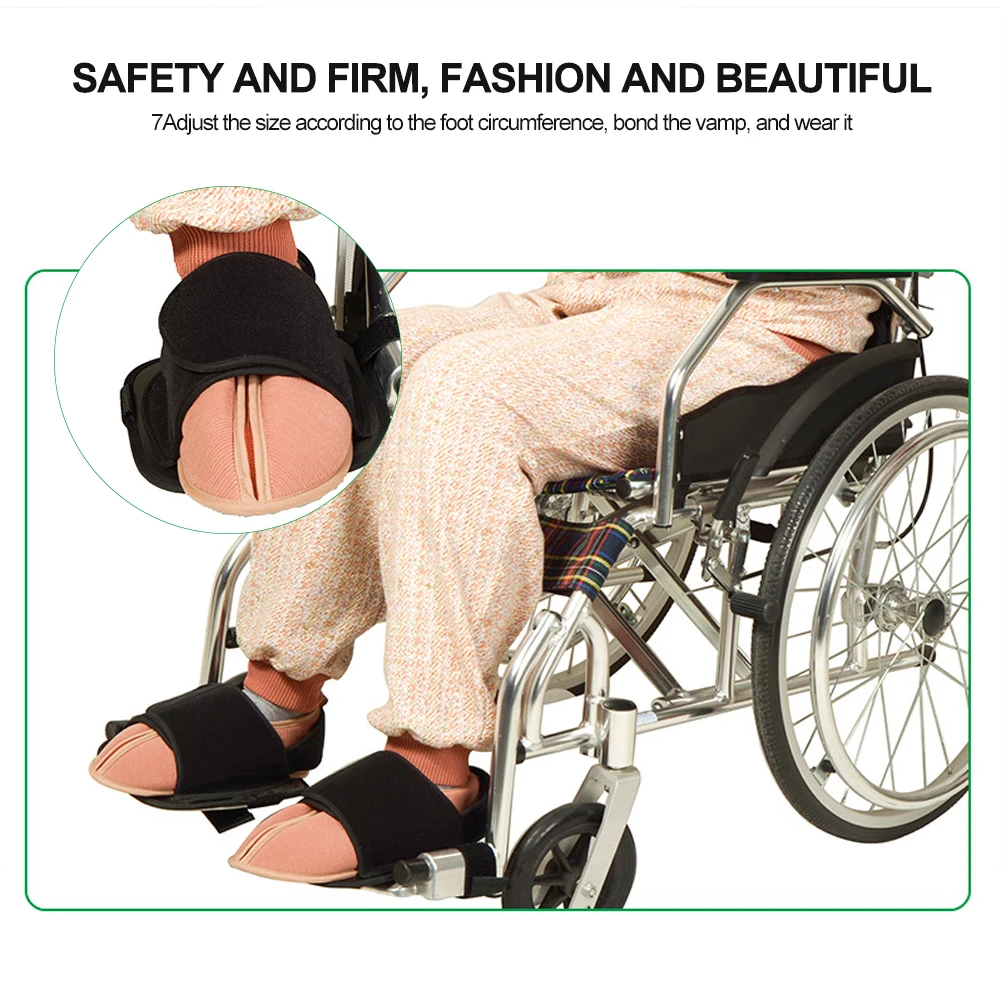 Wheelchair Shoe Anti-Slip Safety Wheelchair Pedals Foot Rest for Elderly Patient Safety Footrests Fixed Strap Wear-Resistant