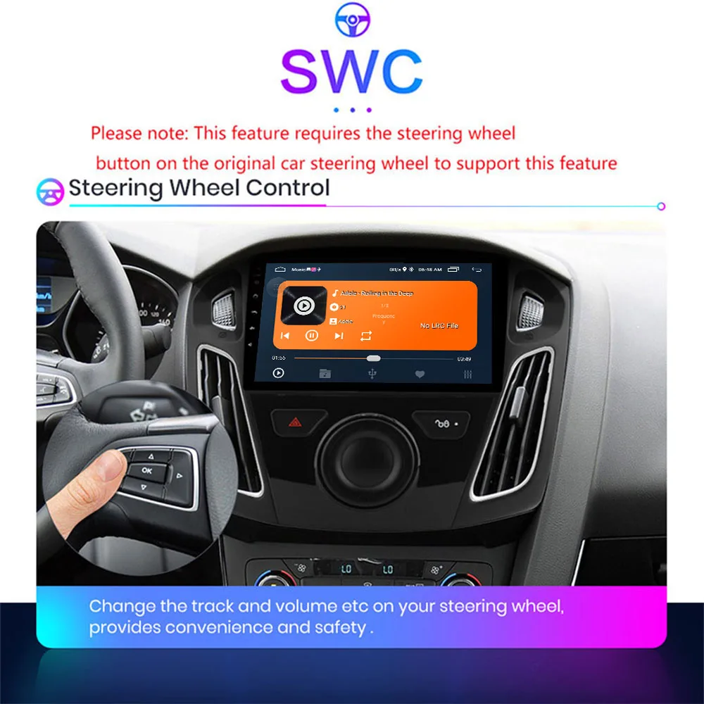 Dla Ford Focus 3 Mk 3 2011 - 2015 Radio samochodowe multimedialny odtwarzacz wideo nawigacja GPS z systemem Android 10 2DIN Radio samochodowe