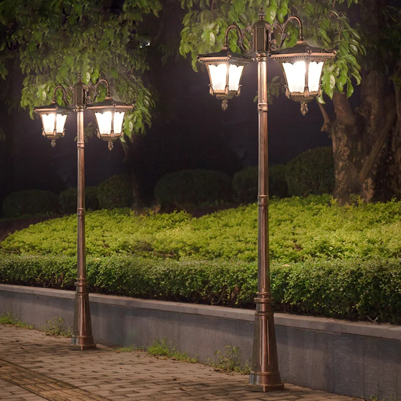 Imagem -03 - Impermeável Led Street Lamp para Exterior Estilo Europeu Lâmpada de Jardim Paisagem Luz Villa Gramado Comunidade Pólo Alto Retro