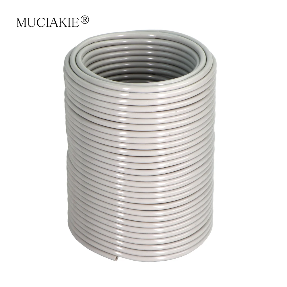 MUCIAKIE 1/4'' Micro PVC Tubing Garden Water Irrigation Hose 4/7mm Greyish White Pipe Drip Irrigation Tubing Watering Hose