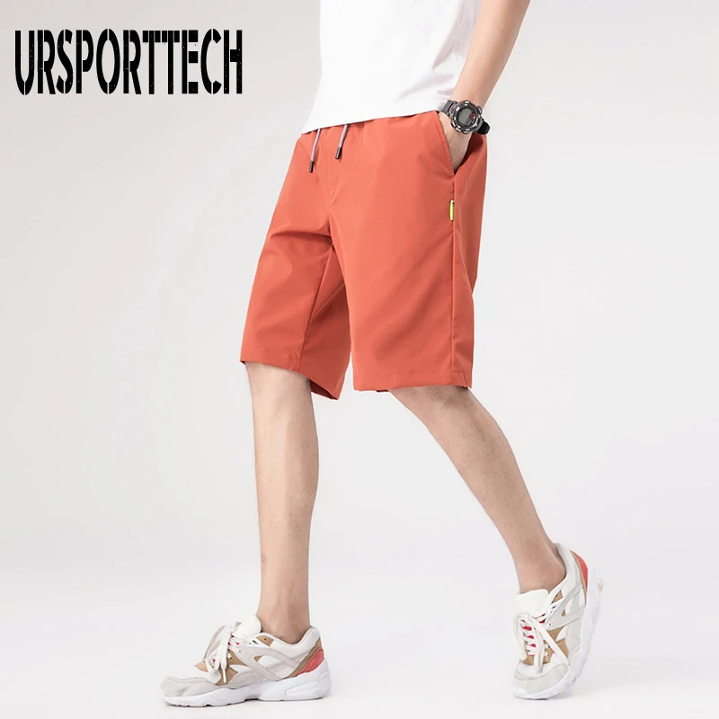 URSPORTTECH 2024 Summer Clothing Shorts Men Casual Sportswear Short Homme Men Knee Length Summer Mens Beach Shorts Male Boy