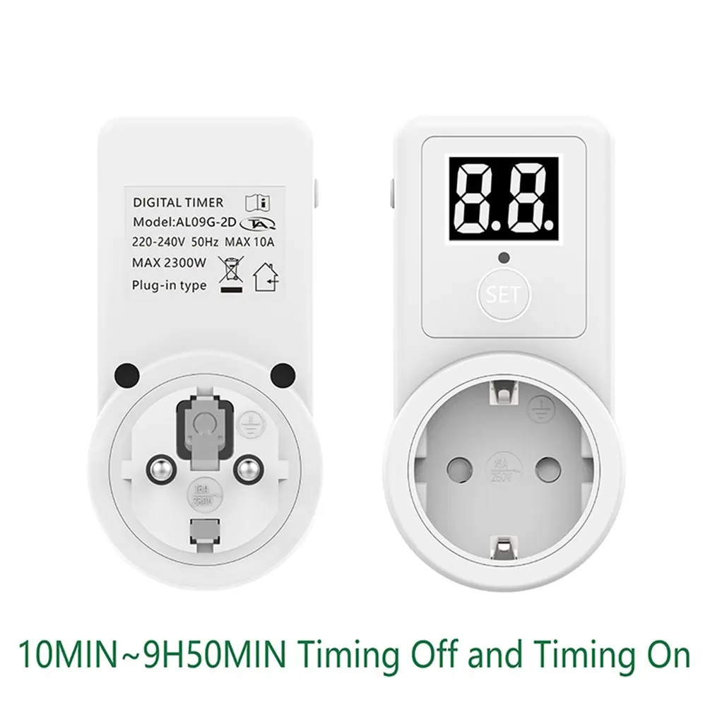 EU Plug Countdown Socket 230V /50Hz Timer Switch Energy Saving Time Digit Display Socket Charging Phone Computer Timing Socket