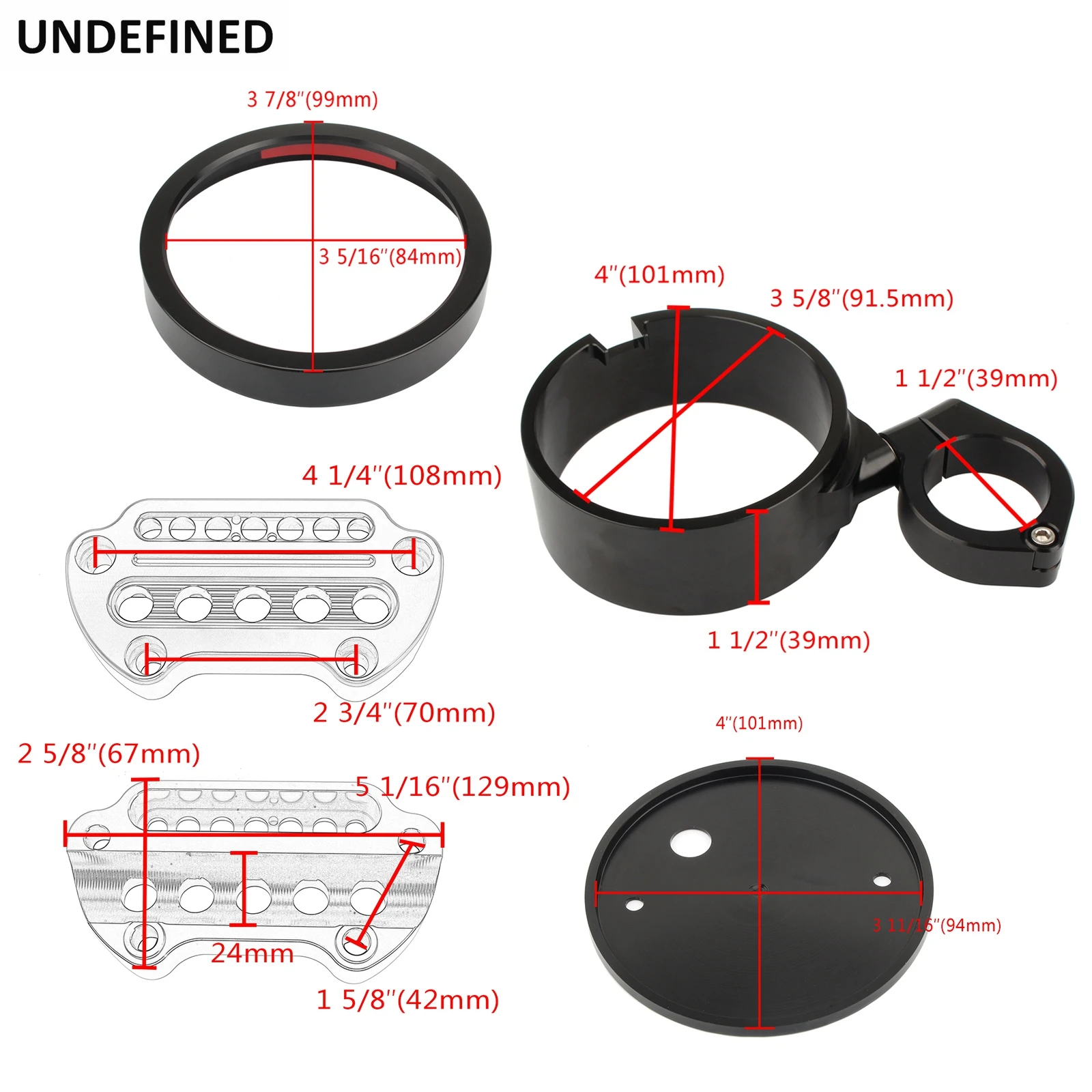 Motorcycle Speedometer Side Mount Relocation Cover W/ Indicator Handlebar Top Clamps for Harley Sportster 883 1200 XL 1995-2015