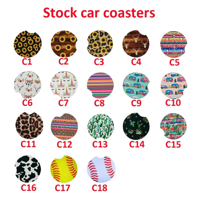 

1000Pcs Neoprene Car Cup Mat Contrast Mug Coaster Flower Teacup Rainbow Colors Pad for Home party Wedding Decoration Accessories