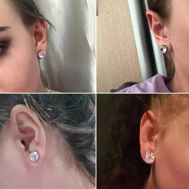 4-16mm Crystal Plugs Tunnels Gold Color Stainless Steel Expander Piercing Plug Stone Metal Ear Gauge Flesh Tunnel Ear Stretchers